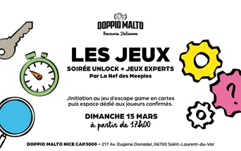 Doppio Malto - Les Jeux - Soirée unlock + jeux experts par La Nef des Meeples